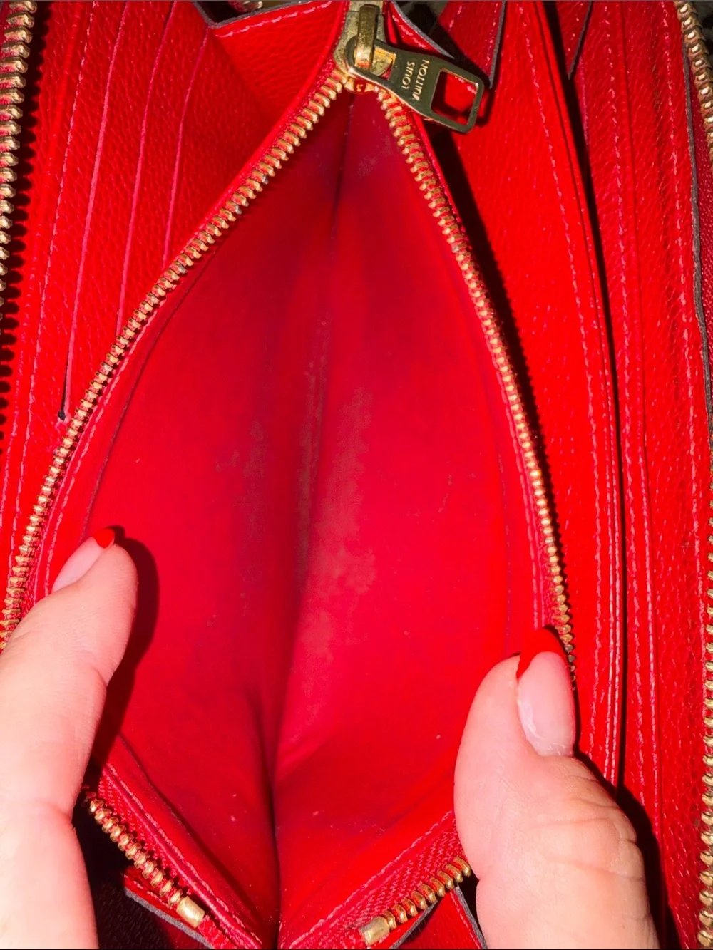 Louis Vuitton Red Zip Wallet 2020